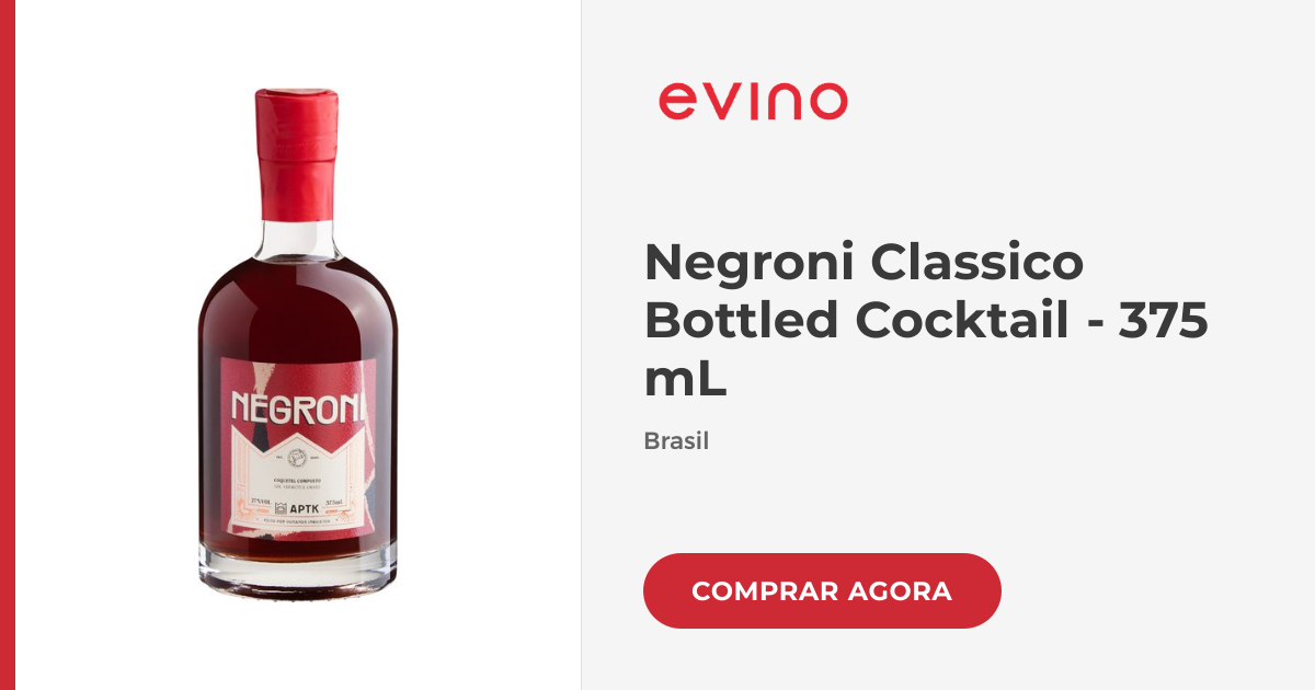 Negroni Classico Bottled Cocktail - 375 mL | Evino