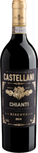 garrafa de um dos vinhos da Toscana da vinícola Castellani