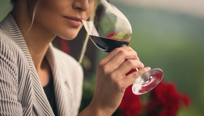Degustação de vinho tinto para identificar tanino